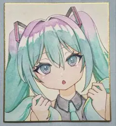 五*月様 ファンアート ブルアカ 才羽ミドリ メイドミドリ 手描き