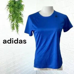 3840【adidas】Tシャツ 半袖カットソー スポーツ ブルー L