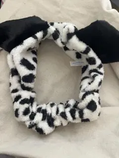 ダルメシアン　フリースヘアバンド 耳付き