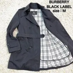 バーバリーブラックレーベル　トレンチコート　ライナー　ノバチェック　ブラック　M