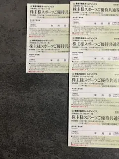 6枚東急不動産ホールディングス 株主優待　スキー場・ゴルフ場 優待料金