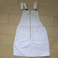 VOLCOM ホワイトデニムサロペット　xsのサムネイル