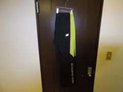New Balance ナイロンパンツ M ブラック イエロートレーニング