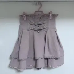 リズリサ LIZLISA　2連リボンベルトスカパン ピンク