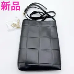 PATRICK COX ブロックレザー ショルダーバッグ 黒 新品 サコッシュのサムネイル