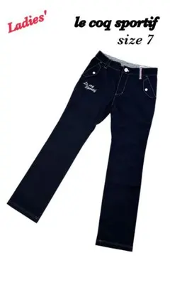 ルコックスポルティフ　ゴルフ　パンツ　レディース7 S ネイビー