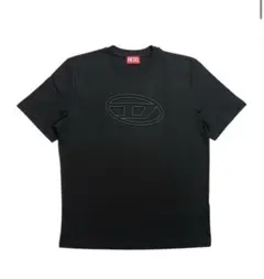 DIESEL ブラック Tシャツ ロゴ刺繍