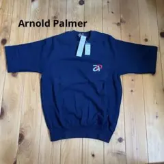 【新品】Arnold Palmer ネイビー Tシャツ Sサイズ ロゴ刺繍のサムネイル