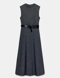 ZARA ミディ丈ワンピース ベルト付き 新品