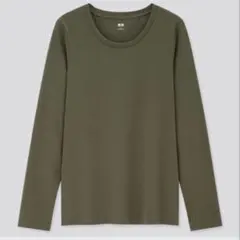 ストレッチコットンクルーネックT（長袖）