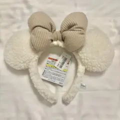 タグ付き新品 ディズニー カチューシャ モコモコ 白 ホワイト