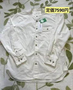 新品　ゴールデンベア　ノーカラー　長袖シャツ　M 定価7590円のサムネイル