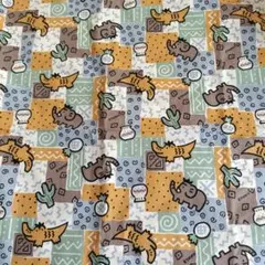 動物柄の綿プリント生地