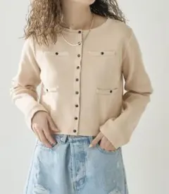 mystic ジャケットチビカーディガン