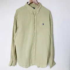 ラルフローレン リネンシャツ ボタンダウン 長袖シャツ XL