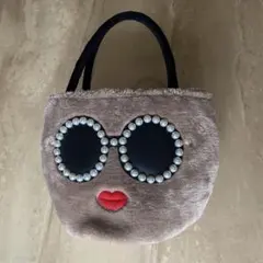 a-jolie もこもこ パール サングラスバック