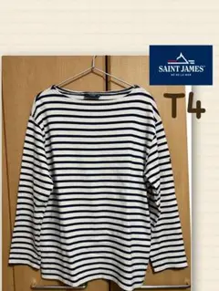 SAINT JAMES ウェッソン・ボーダー ECRU/MARINE T4