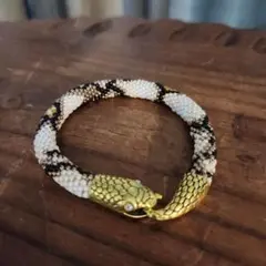 【訳あり】No.25☆ヘビ柄ブレスレット