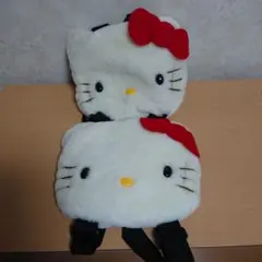 ハローキティ ぬいぐるみ フェイスリュック ポーチ にも