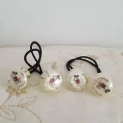 ミッキーマウスのヘアーゴム(2コ)