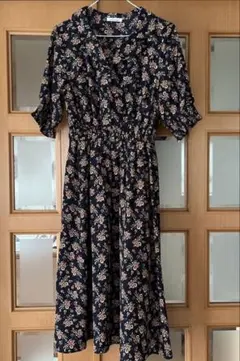OLIVE des OLIVE フレアロングワンピース　花柄　Mサイズ