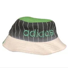 adidas アディダス バケットハット グリーン 切替 ストライプ 帽子
