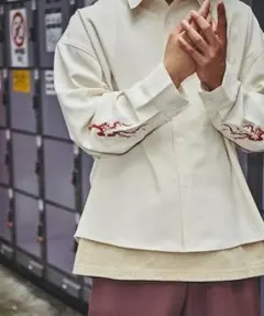 GIDEAL. flower sleeve embroidery shirtのサムネイル