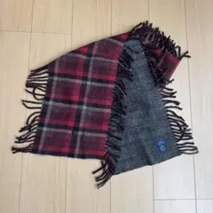 POLO RALPH LAUREN マフラー　チェック　ウール　フリンジ