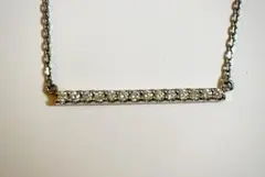 Pt850 ダイヤモンドライン バー ネックレス