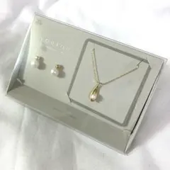 淡水パール　ネックレス ピアス セット　ニッケルフリー　日本製　アクセサリー