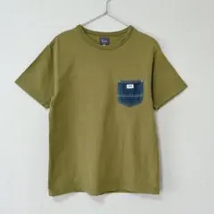 LEE リー　メンズ　Tシャツ　グリーン　カーキ　ポケット　デニム　ワンポイントのサムネイル