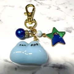 6838☆ シマエナガ　キーホルダー　チャーム　レジン　ハンドメイド