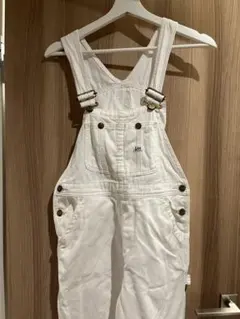 「Lee」 ワンポイントオーバーオール S ホワイト レディース