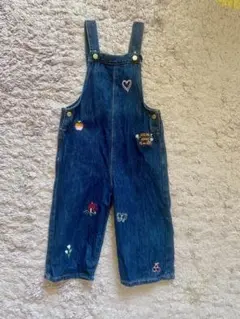 ZARA kids デニム オーバーオール サロペット 刺繍
