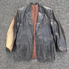 【鬼フェード】 90s レザーテーラード！ジャケット ヴィンテージ 激レア