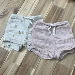 H&M. コットンショートパンツ2点セット
