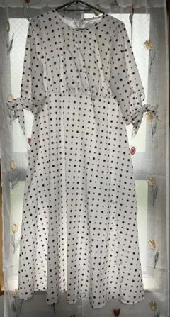 dazzlin ドット・花柄 ロングワンピース