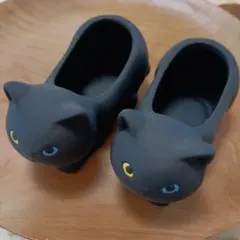 カルディ 黒猫ポット 陶器製 小物入れ 2個 鉢カバーのサムネイル
