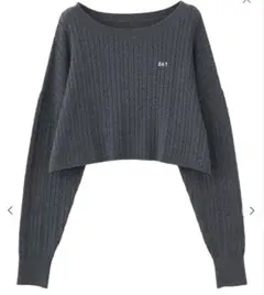 ココディール ‎♡ ケーブルweek刺繍ニット