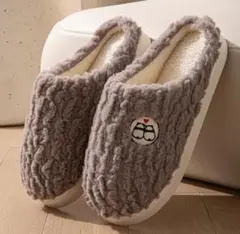 スリッパ 暖かい 裏起毛ふわふわ（色: コーヒー サイズ：26～26.5cm）