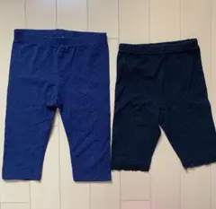 レギンス スパッツ 2枚セット ドット柄 無地 ベビー　子供服　90