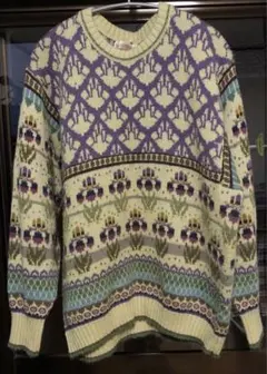 vintage ヴィンテージ　ニット　セーター　used 古着　ノルディック