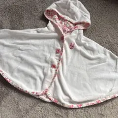 ポンチョ　ベビーポンチョ　ミキハウス　MIKIHOUSE 女の子　フリーサイズ