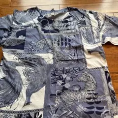 Salvatore Ferragamo 総柄 半袖Tシャツ ネイビーのサムネイル