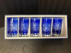 未使用】曽根工芸 藍色切子 5客セット - メルカリ