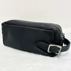 【極希少】PORTER セカンドバッグ シボ革 黒 ダブルジップ