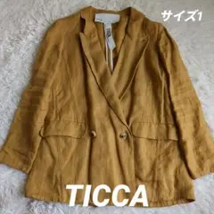 TICCA 3,5万 リネンパナマロングベスト ジレ イエナ ティッカ ベージュ