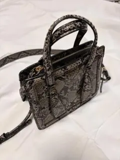 ZARA パイソン柄 ミニショルダーバッグのサムネイル