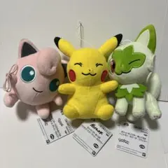 ポケモン　ピカチュウ　プリン　ニャオハ　ぬいぐるみ　新品未使用品　3点セット