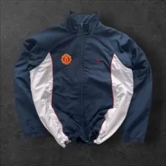 00s nike 短丈　マンチェスターU ナイロンジャケット　ドローコード　M